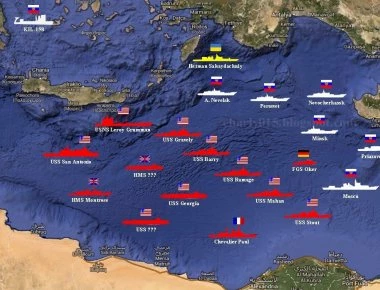 «Κάτι ετοιμάζεται» στην Αν.Μεσόγειο - Πρωτοφανής αντιπαράθεση Στόλων ΗΠΑ, Γαλλίας, Βρετανίας & Γερμανίας με ρωσικό Στόλο